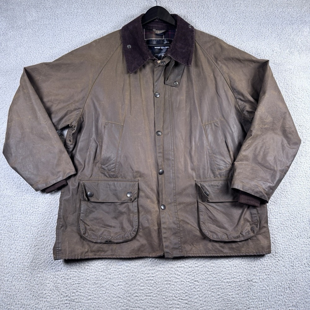 Barbour Jacket Mens 46 Olive Classic Bedale Wax Cotton Rain Coat England Outdoor
